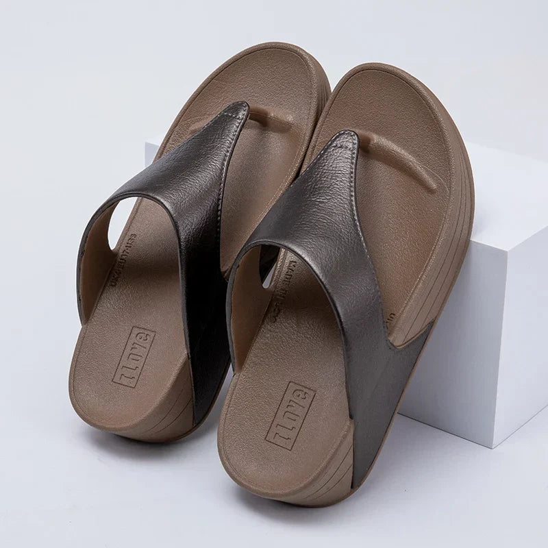 Ladies Large Size Summer Casual Sandals 2025 New Sle Thong Slippers Beachwear Anti-Slip Soft Bot Flip Flops