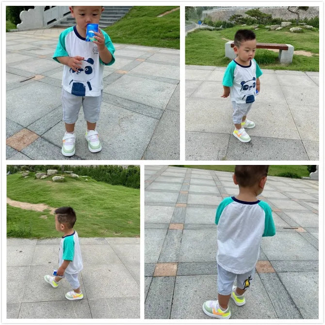 Baby Shoes Infants Boys Girls Childrens Sneakers Kids Baby Shoes Leather Shoes Soft Soles Flat Childrens Sports Shoes Fashion