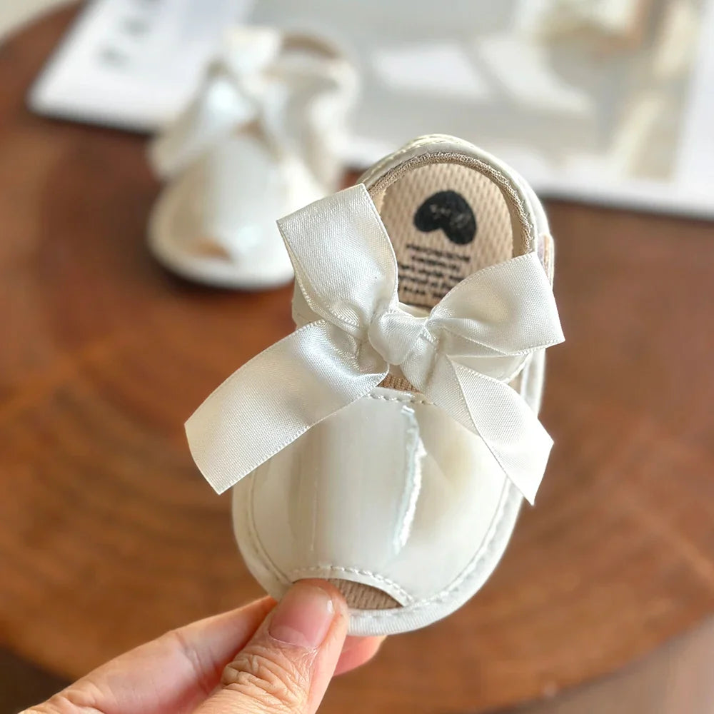 Baby Shoes Summer Baby Boy Girl Shoes Toddler Flats Sandals Soft Sole Anti-Slip Bowknot Crib First Walker Shoes