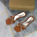 2025 New Arrival Women's Slip-On Flat Sandals Outdoor Cross Design Transparent PVC Non-Slip Beach Shoes Plus Size Slippers