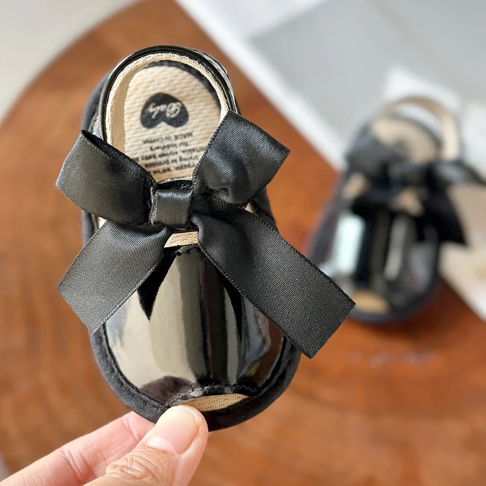 Baby Shoes Summer Baby Boy Girl Shoes Toddler Flats Sandals Soft Sole Anti-Slip Bowknot Crib First Walker Shoes
