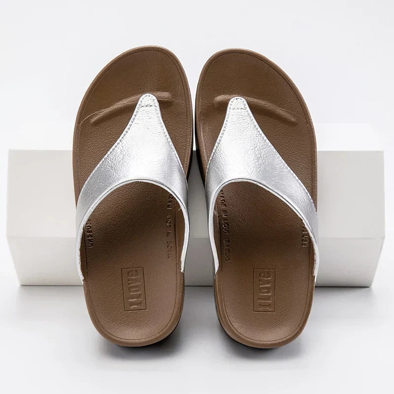 Ladies Large Size Summer Casual Sandals 2025 New Sle Thong Slippers Beachwear Anti-Slip Soft Bot Flip Flops