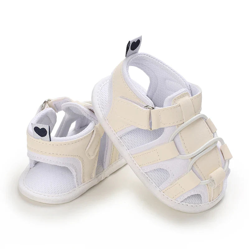 Casual Solid Color Breathable Sandals For Baby Boys Lightweight Comfortable Anti Slip Sandals For Indoor Outdoor Spring/Summer