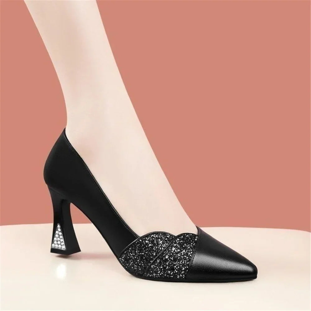 sapatos femininas women fashion green elegant high quality spring & autumn slip on square heel shoes lady sexy pumps ea528