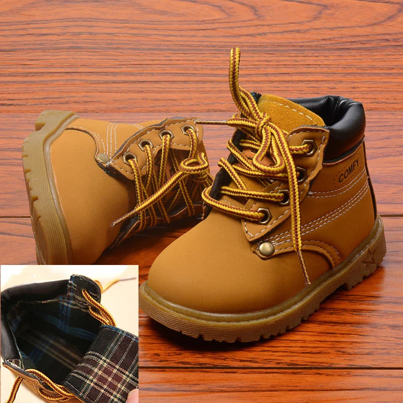 Autumn Winter Baby Boots Toddler Fashion Boots Kids Shoes Boys Girls Snow Boots Girls Boys Plush Fashion Boots Shoes Size