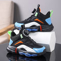 Autumn And Winter Non-slip Outdoor New Rotating Buckle Children's Waterproof Leather Basketball Shoes
