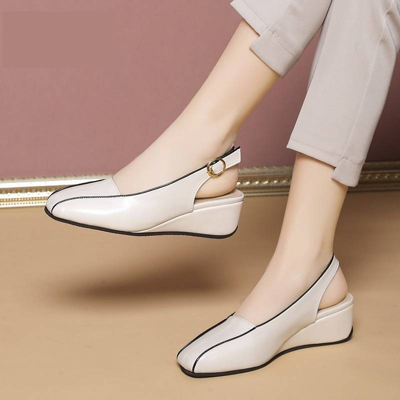 Wedges Round Toe Platform Sandals For Women